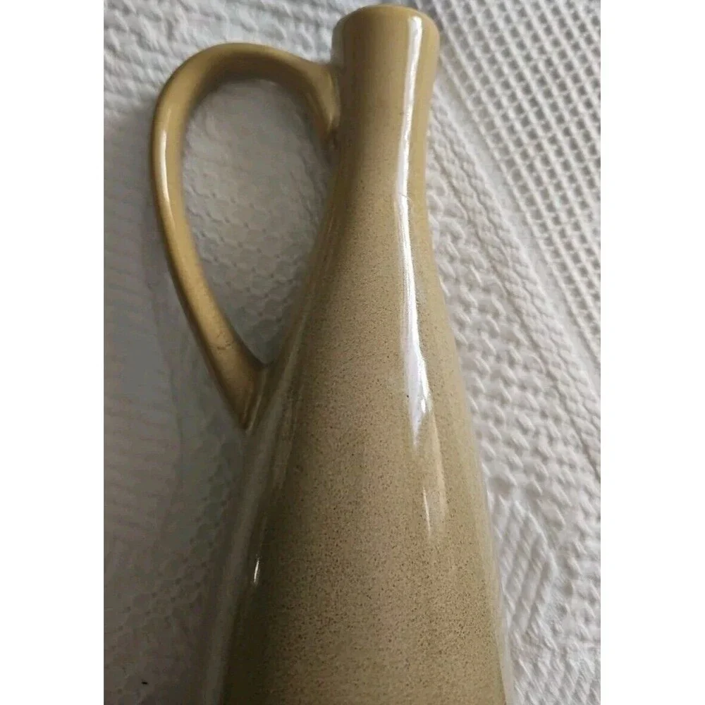 Pier 1 Kioko Oil Bottle / Vase  Hand Painted Stoneware MCM  Abstract NWOT